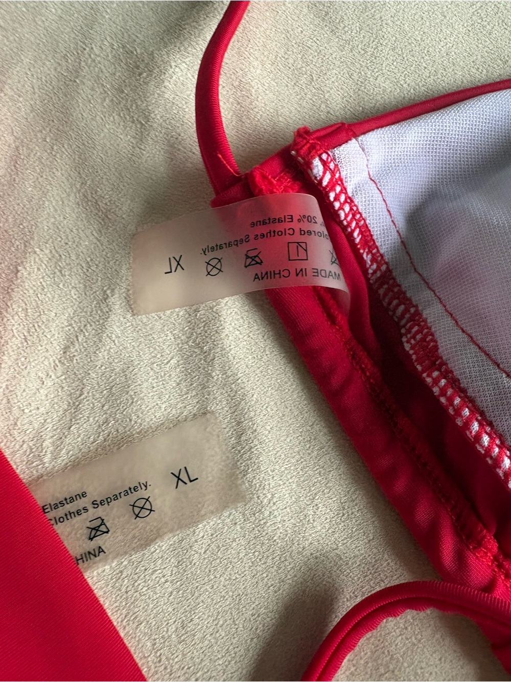 Red String Triangle Bikini Set - Picture 6 of 6
